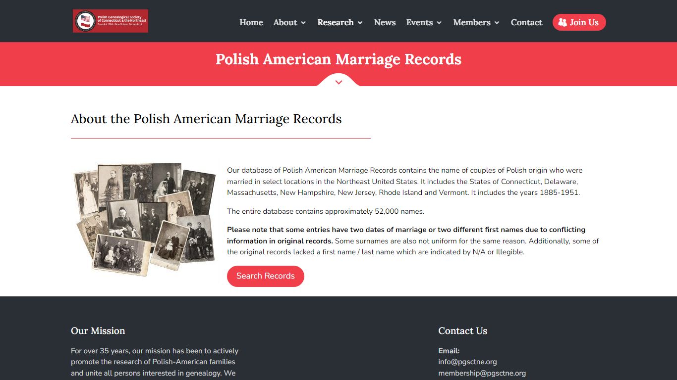 Polish American Marriage Records - PGSCTNE