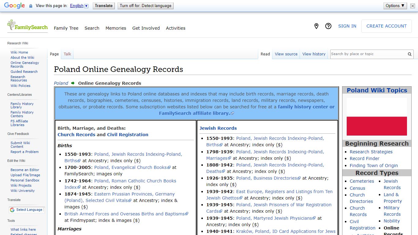 Poland Online Genealogy Records • FamilySearch